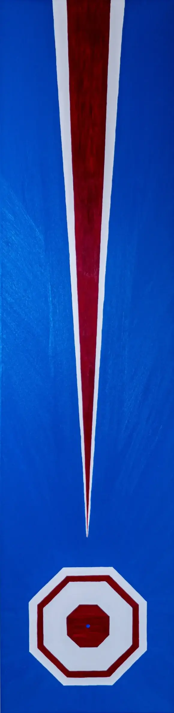 Warning (Atomic Age) - Oil painting on canvas, 173x43 cm